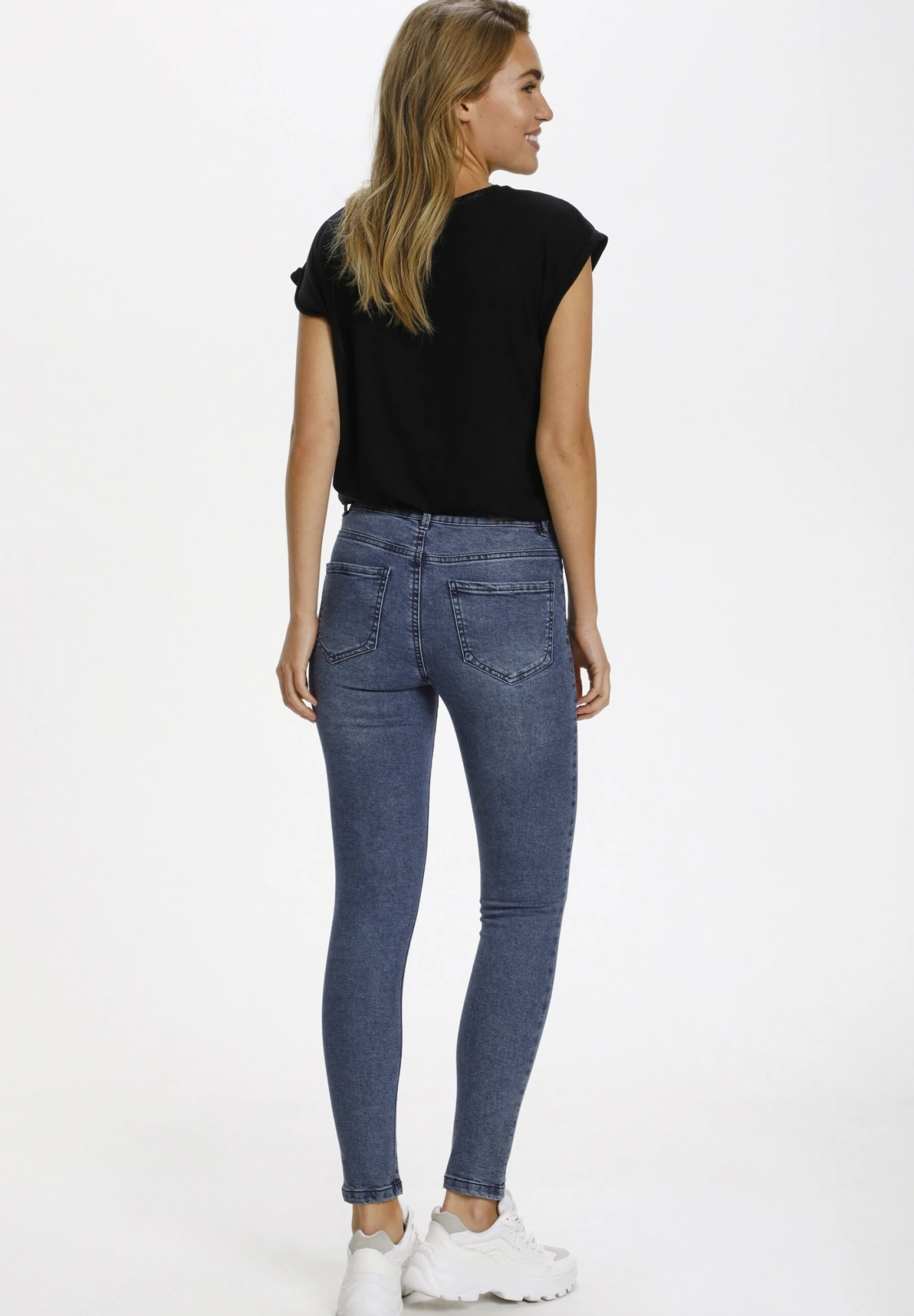 Saint Tropez TINNASZ - Jeansy Skinny Fit - Med.blue - obrazek 3