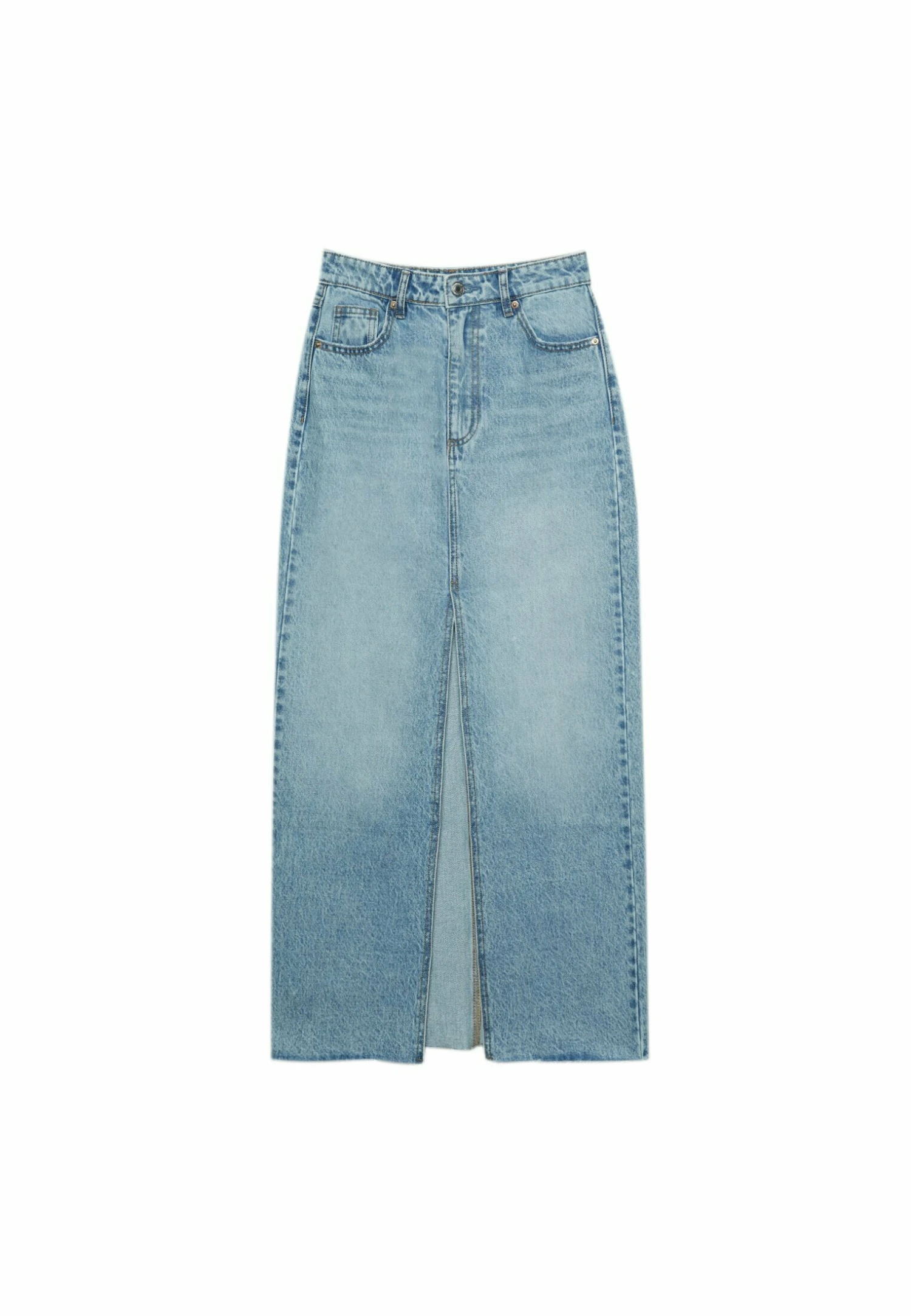 Stradivarius VINTAGE - Długa Spódnica - Light Blue - obrazek 5