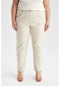 DeFacto REGULAR FIT - Spodnie Materiałowe - Beige