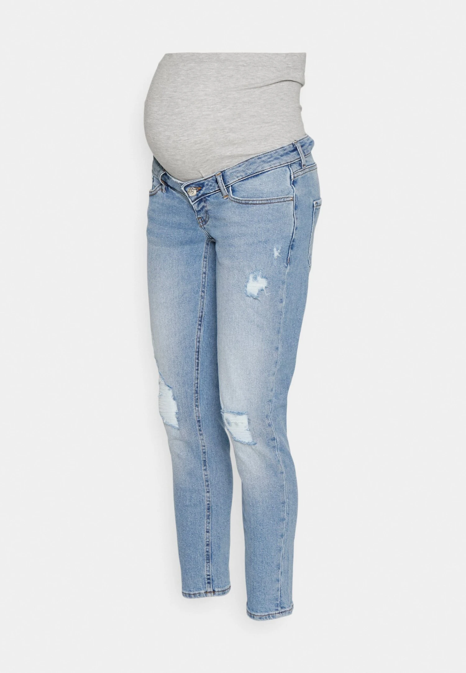 ONLY MATERNITY OLMENEDA MOM - Jeansy Zwężane - Light Blue Denim