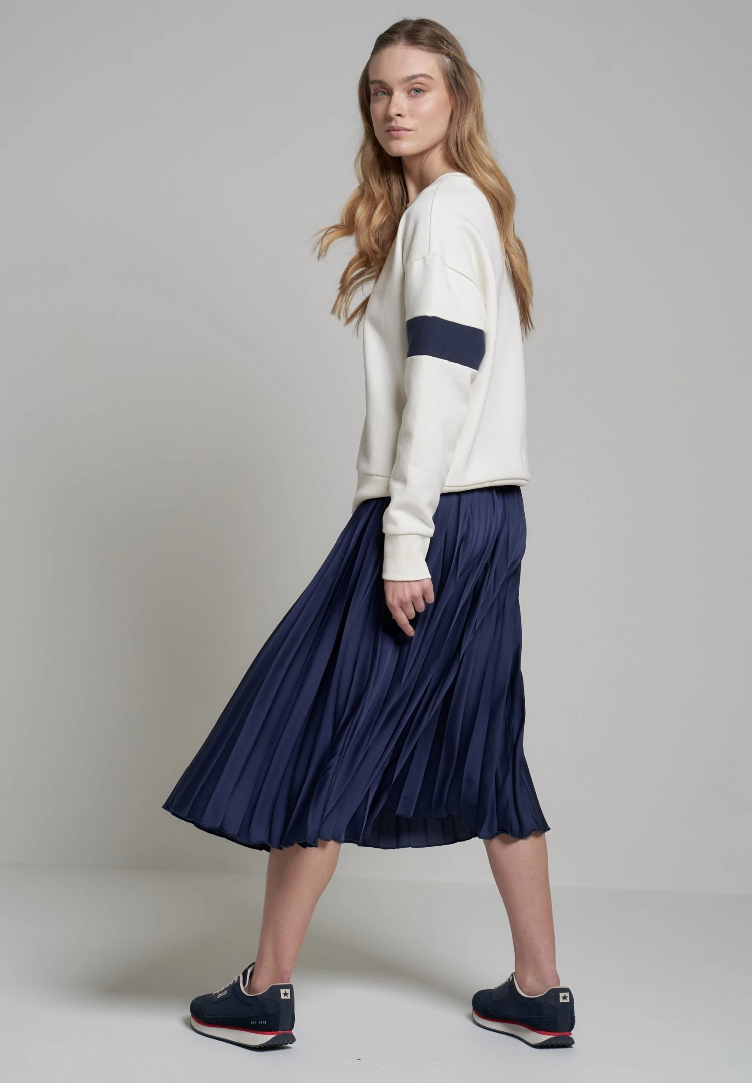 BIG STAR DRUMIA - Spódnica Trapezowa - Marine - obrazek 3