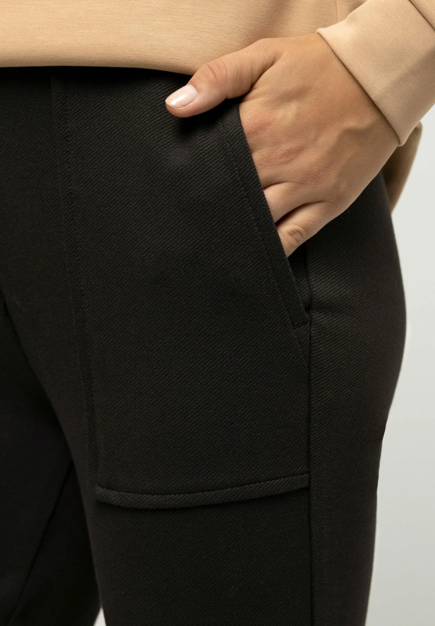 Spodnie Materiałowe - Dunkelbraun - obrazek 4