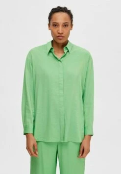 Selected Femme SATIN - Koszula - Absinthe Green