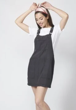 Koroshi OVERALL - Sukienka Jeansowa - Black