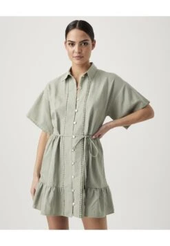 SOL - Sukienka Koszulowa - Sage Green