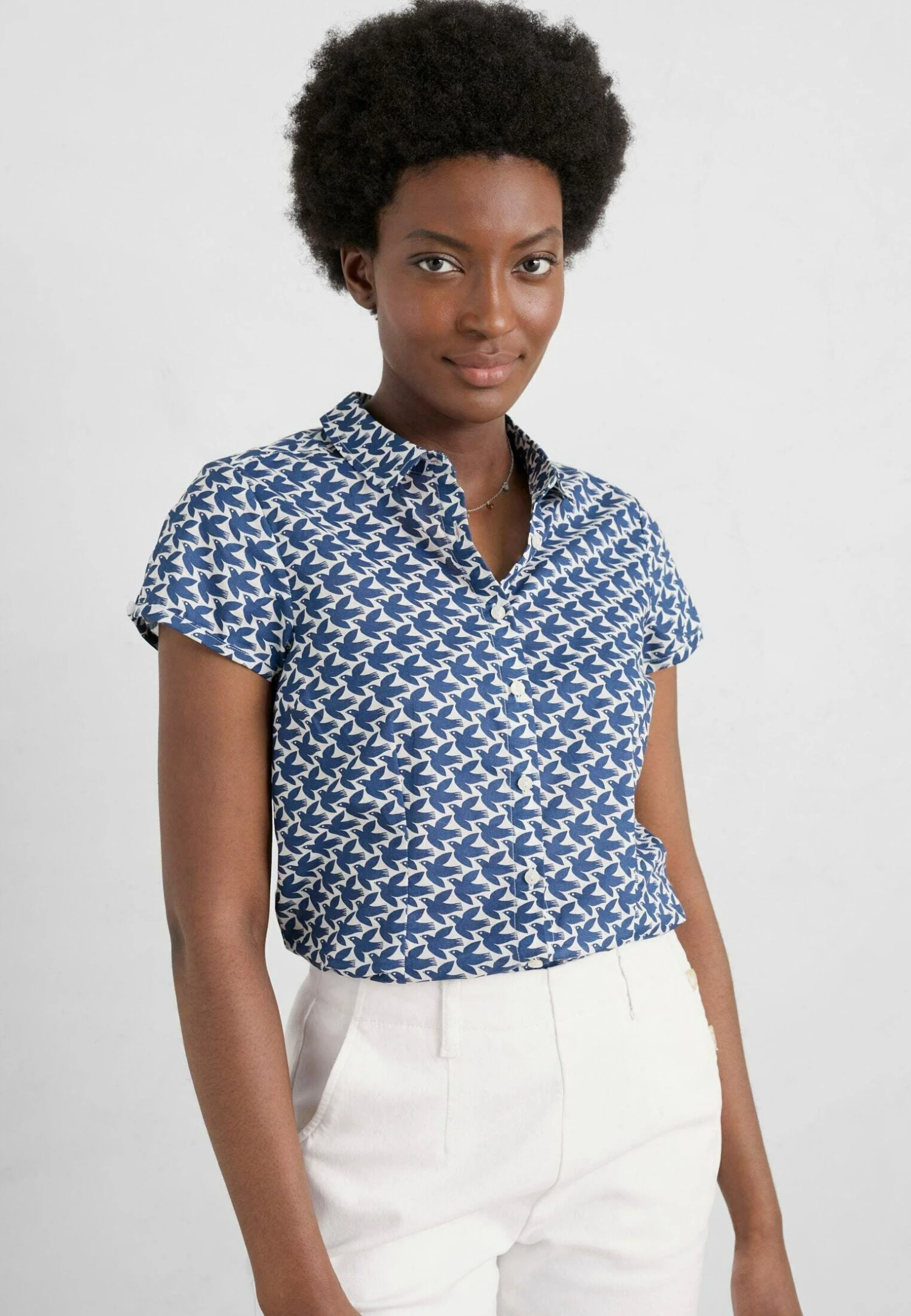 RUSHMAKER - Koszula - Retro Birds Marine