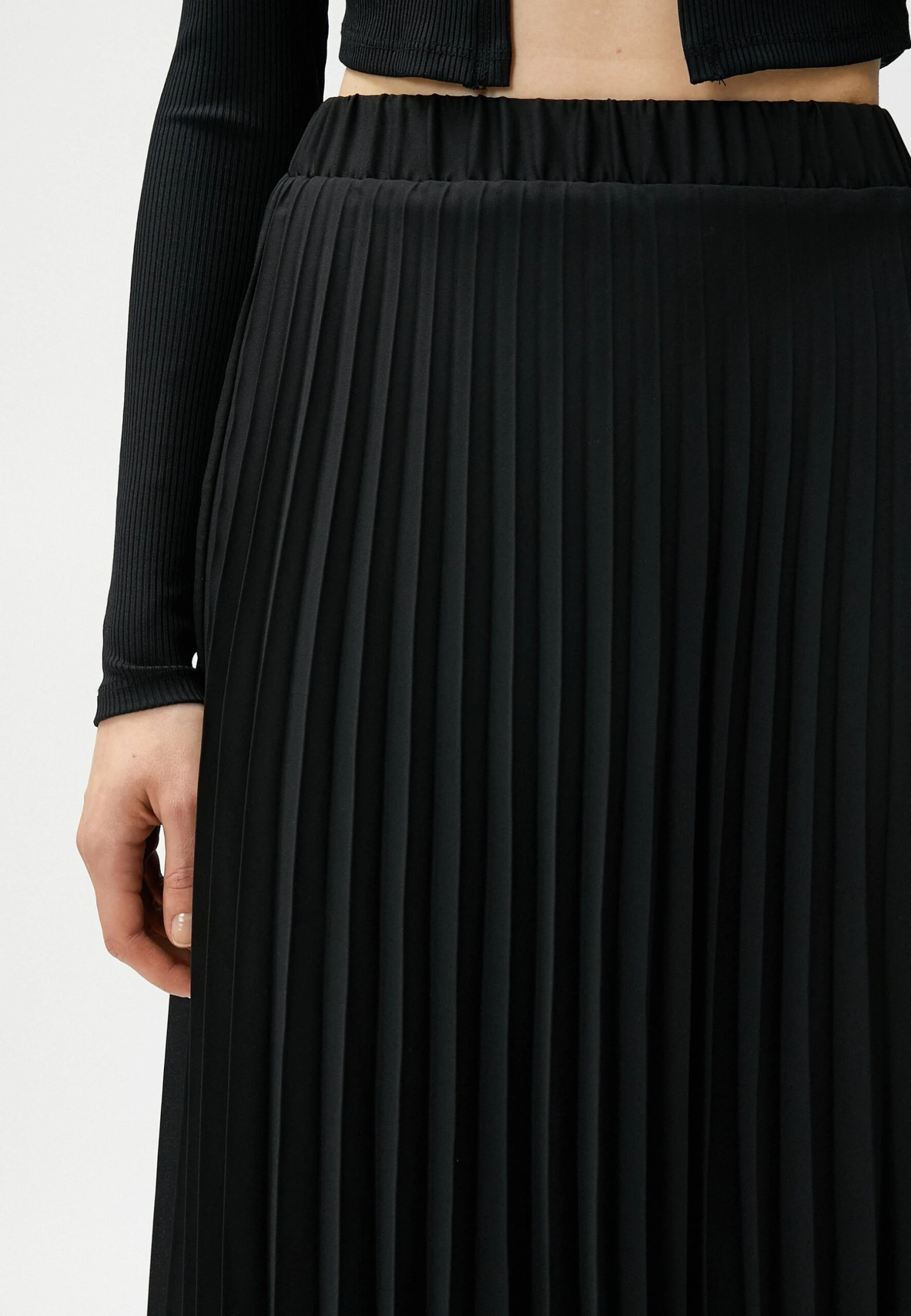 Koton LONG ELASTIC WAIST - Spódnica Plisowana - Black - obrazek 5