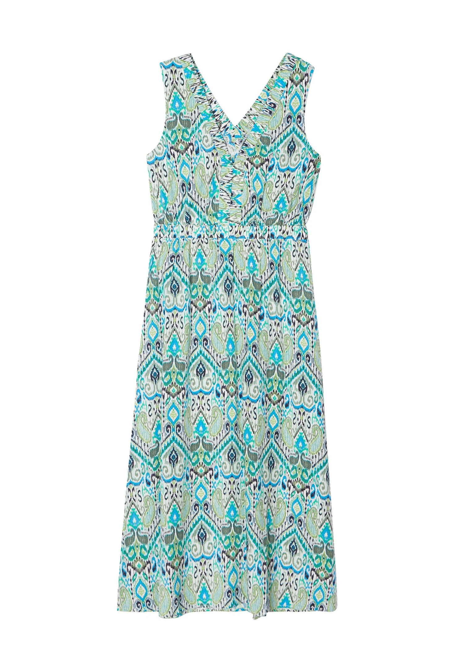 AUSGESTELLTES MIT V-AUSSCH - Sukienka Letnia - Blanc - obrazek 5