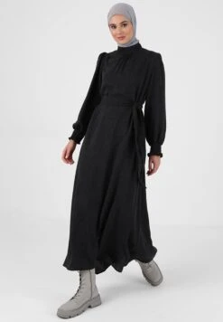 MODEST- REFKA - Długa Sukienka - Anthracite