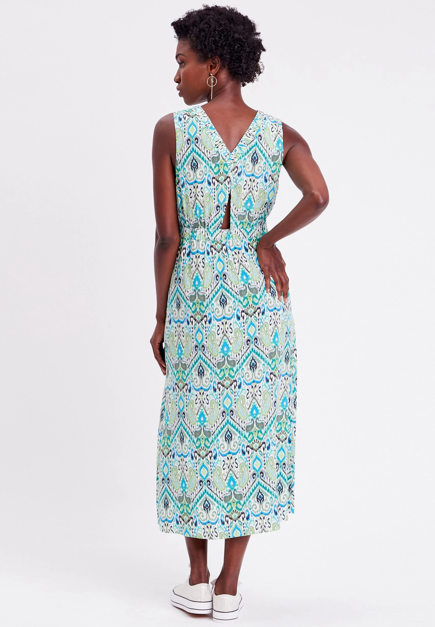 AUSGESTELLTES MIT V-AUSSCH - Sukienka Letnia - Blanc - obrazek 3