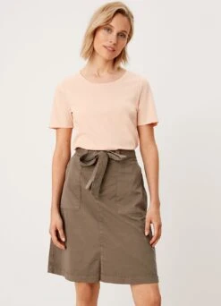 S.Oliver AUS - Spódnica Jeansowa - Dusty Olive