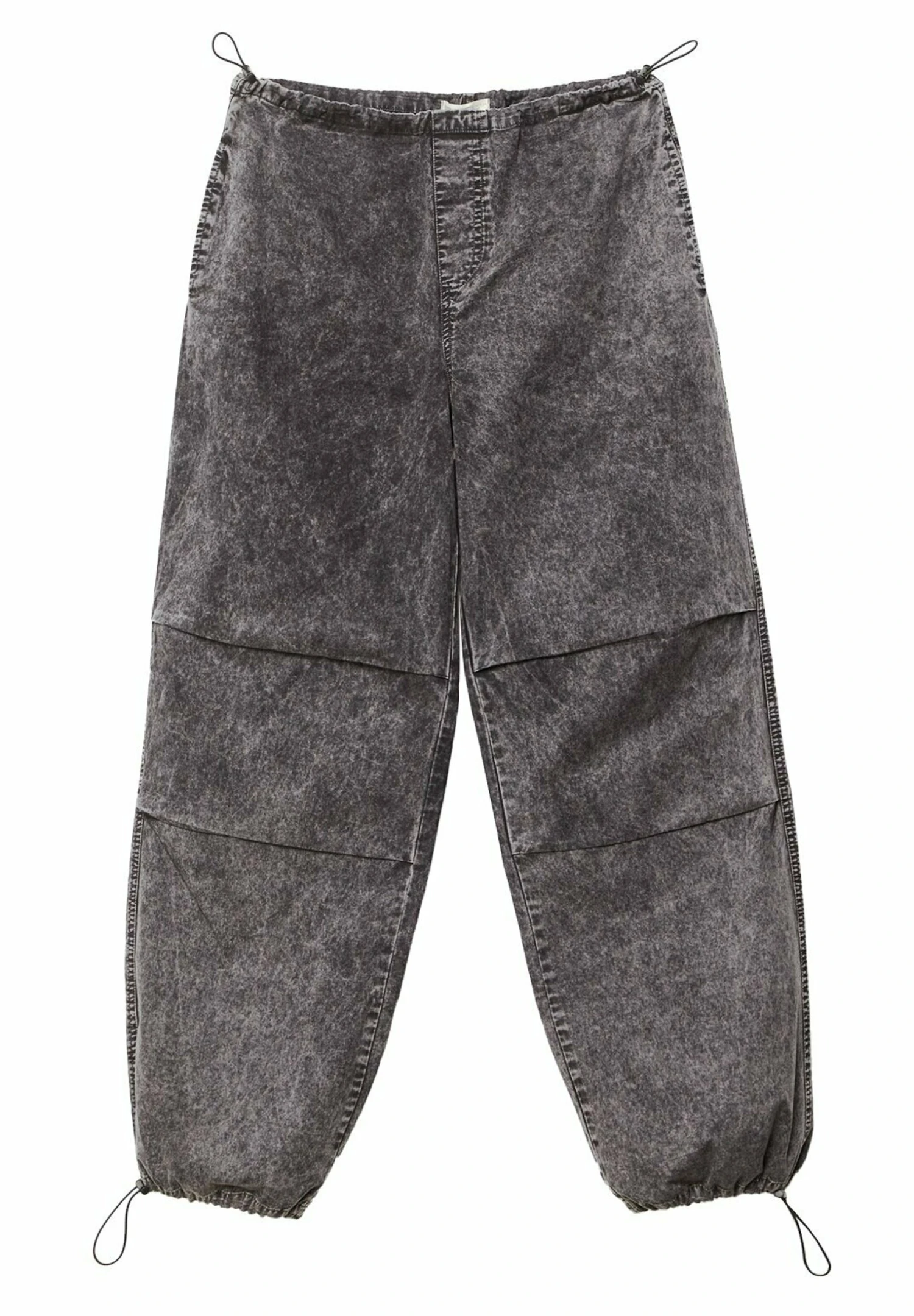 Stradivarius ACID WASH PARACHUTE - Jeansy Dzwony - Dark Grey - obrazek 5