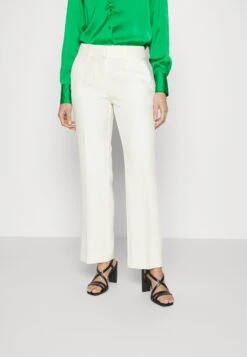 YASBLURIS FLARED PANT NOOS - Spodnie Materiałowe - White