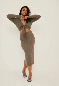 NA-KD Spódnica Ołówkowa - Brown