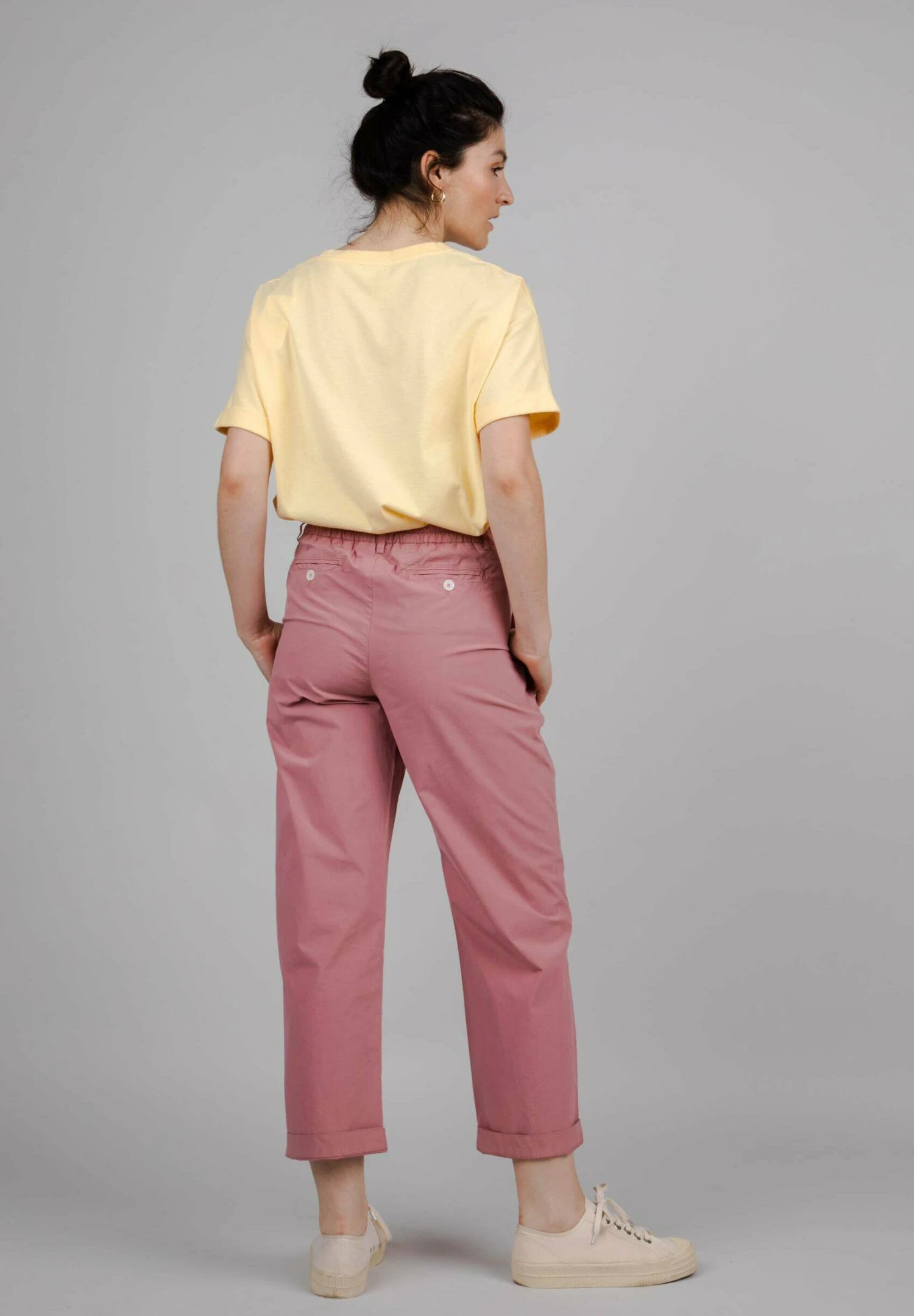 Brava Fabrics ELASTIC PLEATED - Chinosy - Pink - obrazek 7