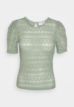 Vila VICHIKKA PUFF O NECK - Bluzka - Green Milieu