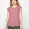 ONLY ONLKAJSA FRILL - T-shirt Z Nadrukiem - Nostalgia Rose