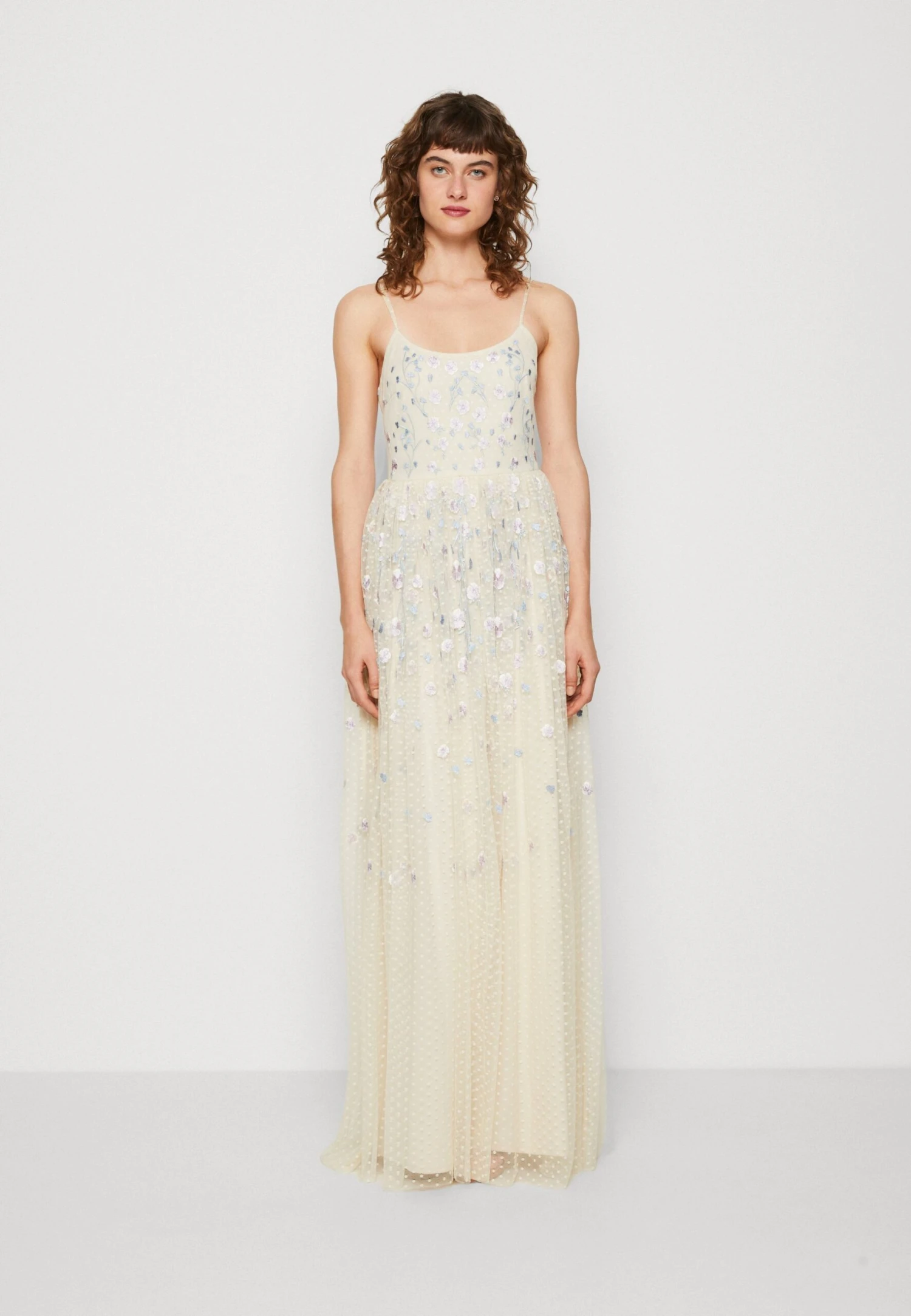 DELICATE FLORAL EMBROIDERED - Suknia Balowa - Ecru