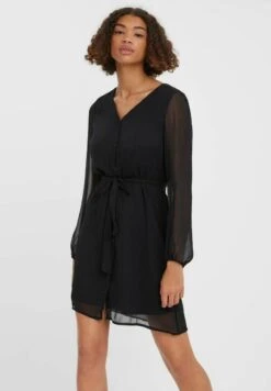 Vero Moda VMKAYA FALL LS SHORT WVN - Sukienka Koszulowa - Black
