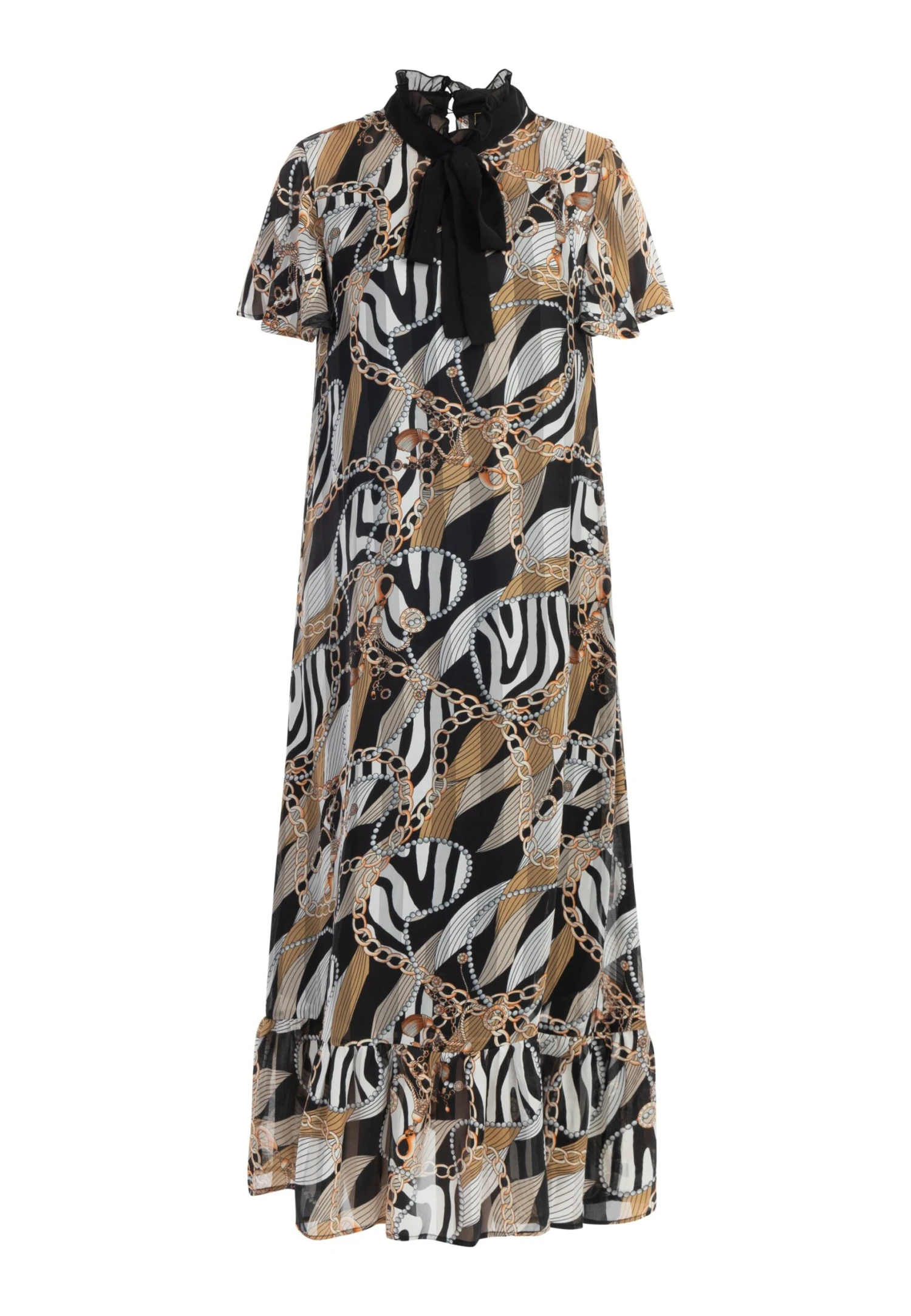 Faina MIT ALLOVER-PRINT - Sukienka Letnia - Schwarz Mehrfarbig - obrazek 5