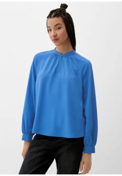 QS By S.Oliver LANGARM MIT STEHKRAGEN - Bluzka - Royalblau