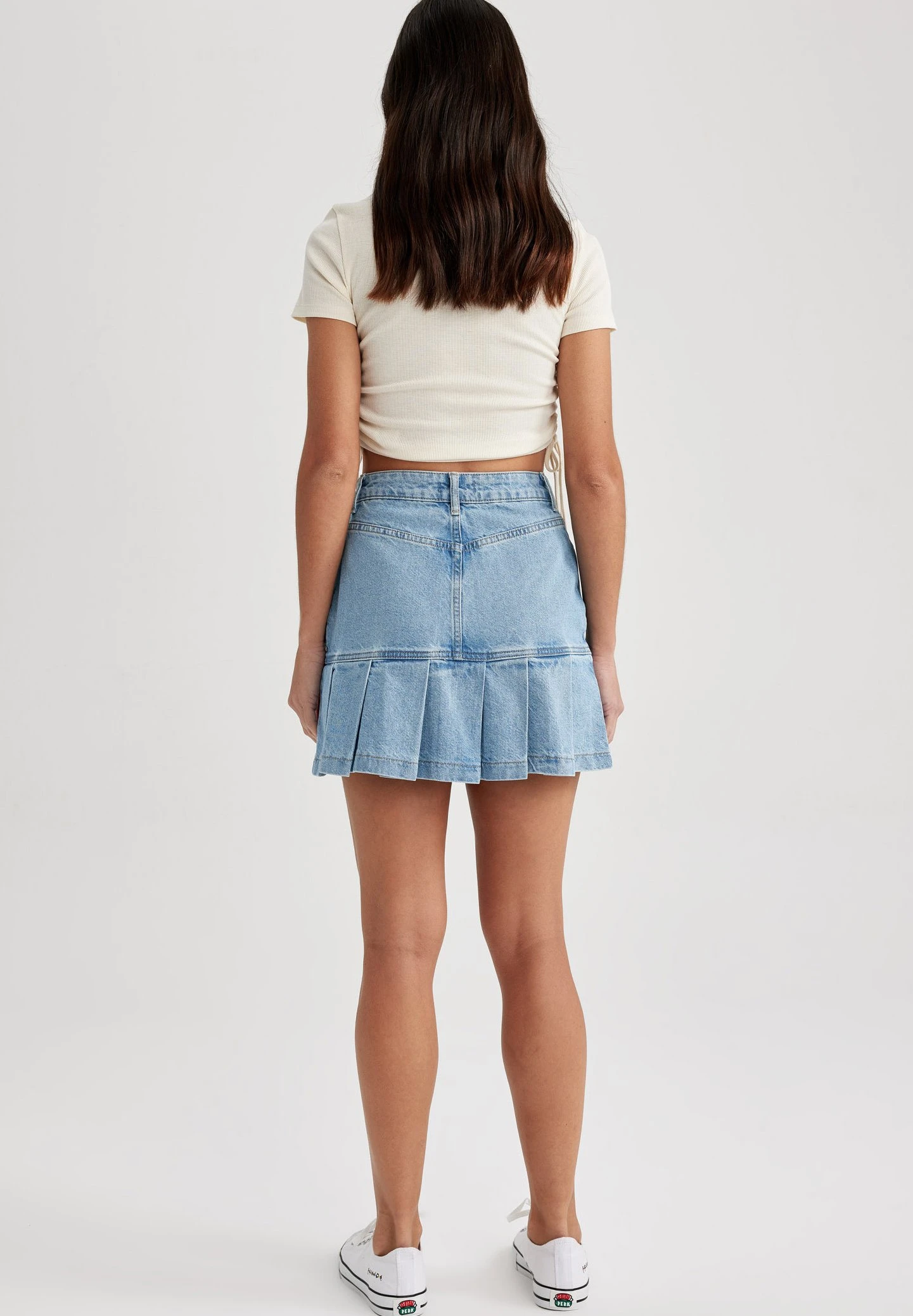 DeFacto FASHION FIT - Spódnica Trapezowa - Blue - obrazek 3