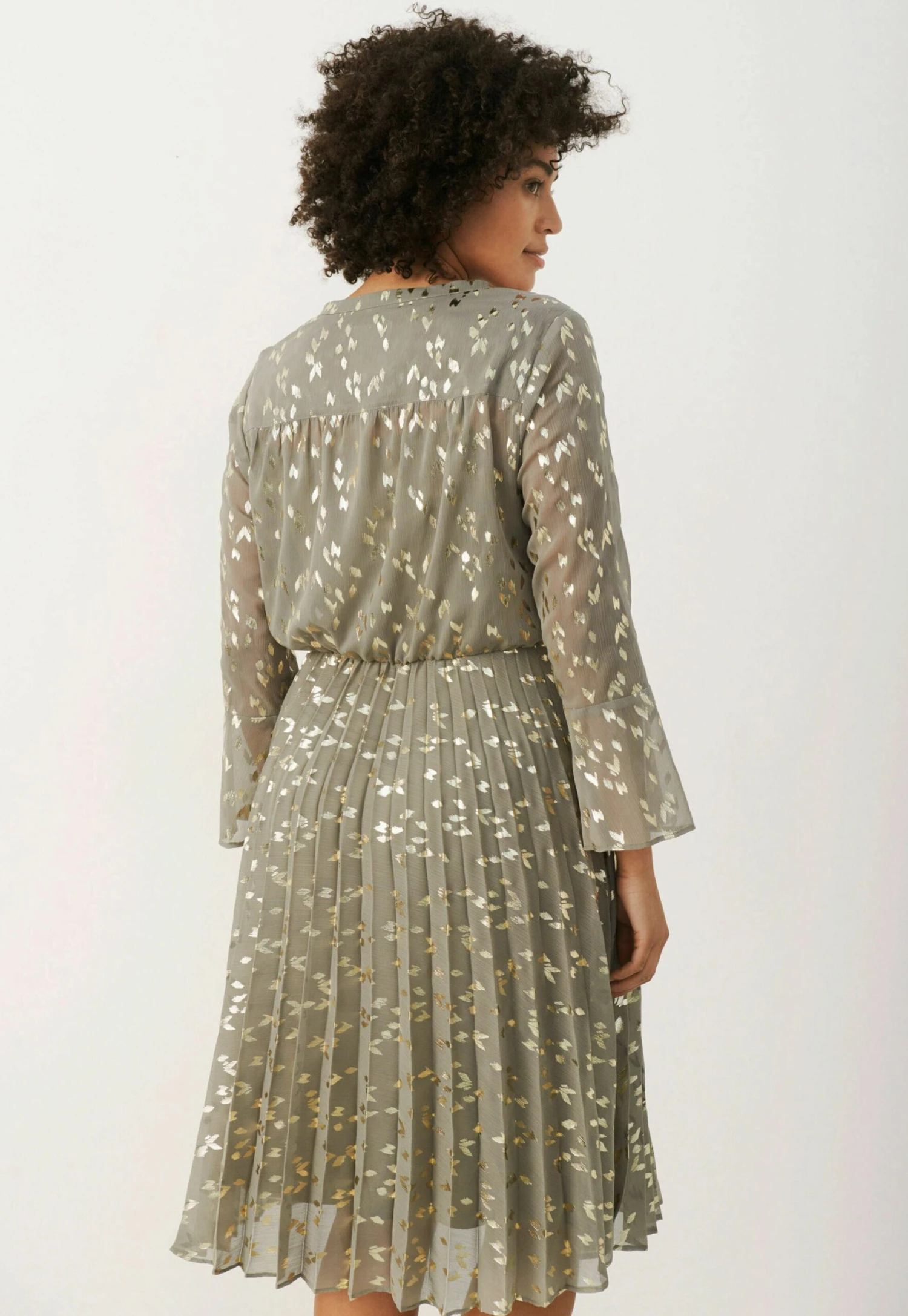 Part Two LENISEPW - Sukienka Koktajlowa - Vetiver Foil Print - obrazek 3