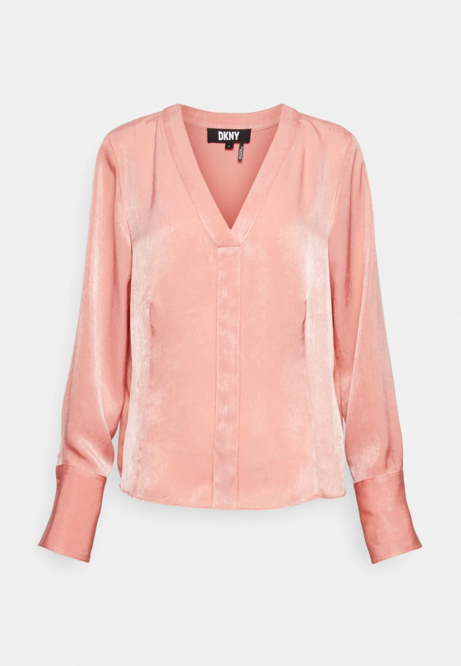DKNY SPLIT PLEAT - Bluzka - Rouge Blush - obrazek 4