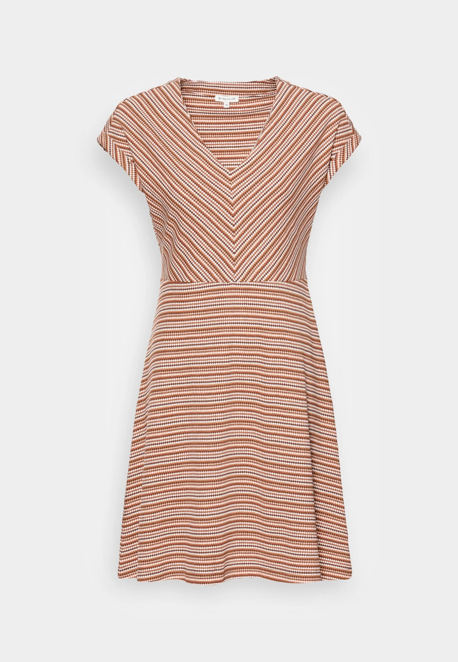 Tom Tailor COLORFUL DRESS - Sukienka Letnia - Orange Structure - obrazek 4