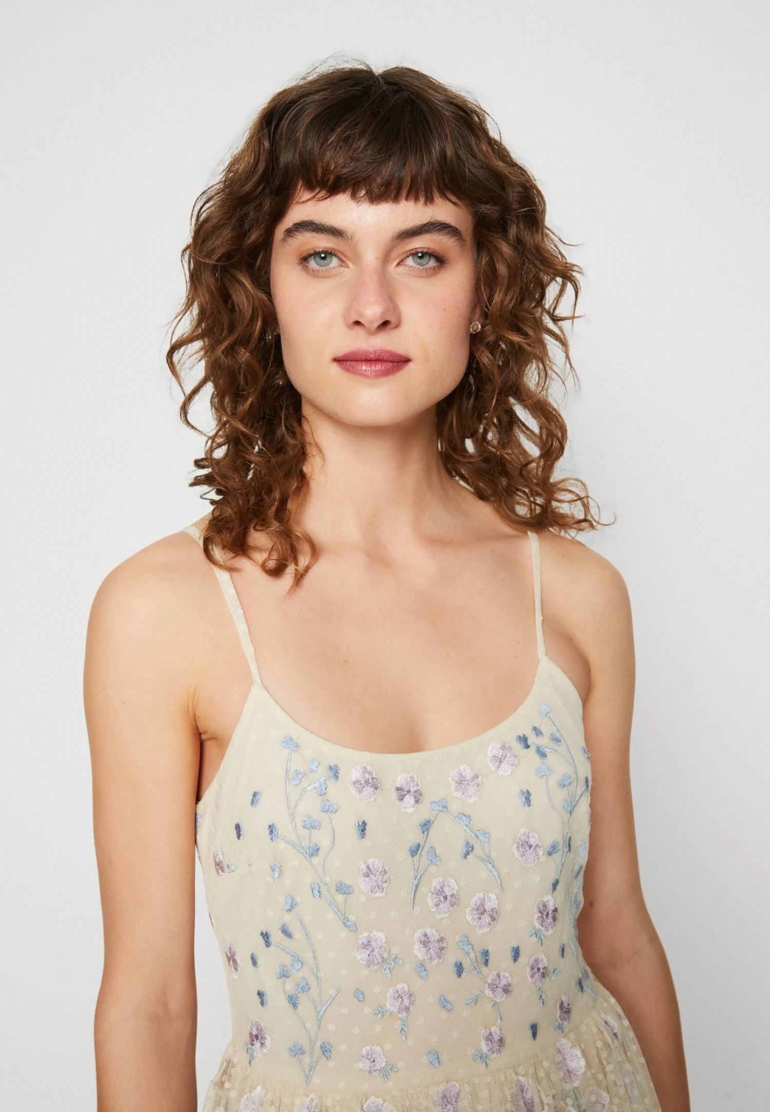 DELICATE FLORAL EMBROIDERED - Suknia Balowa - Ecru - obrazek 4