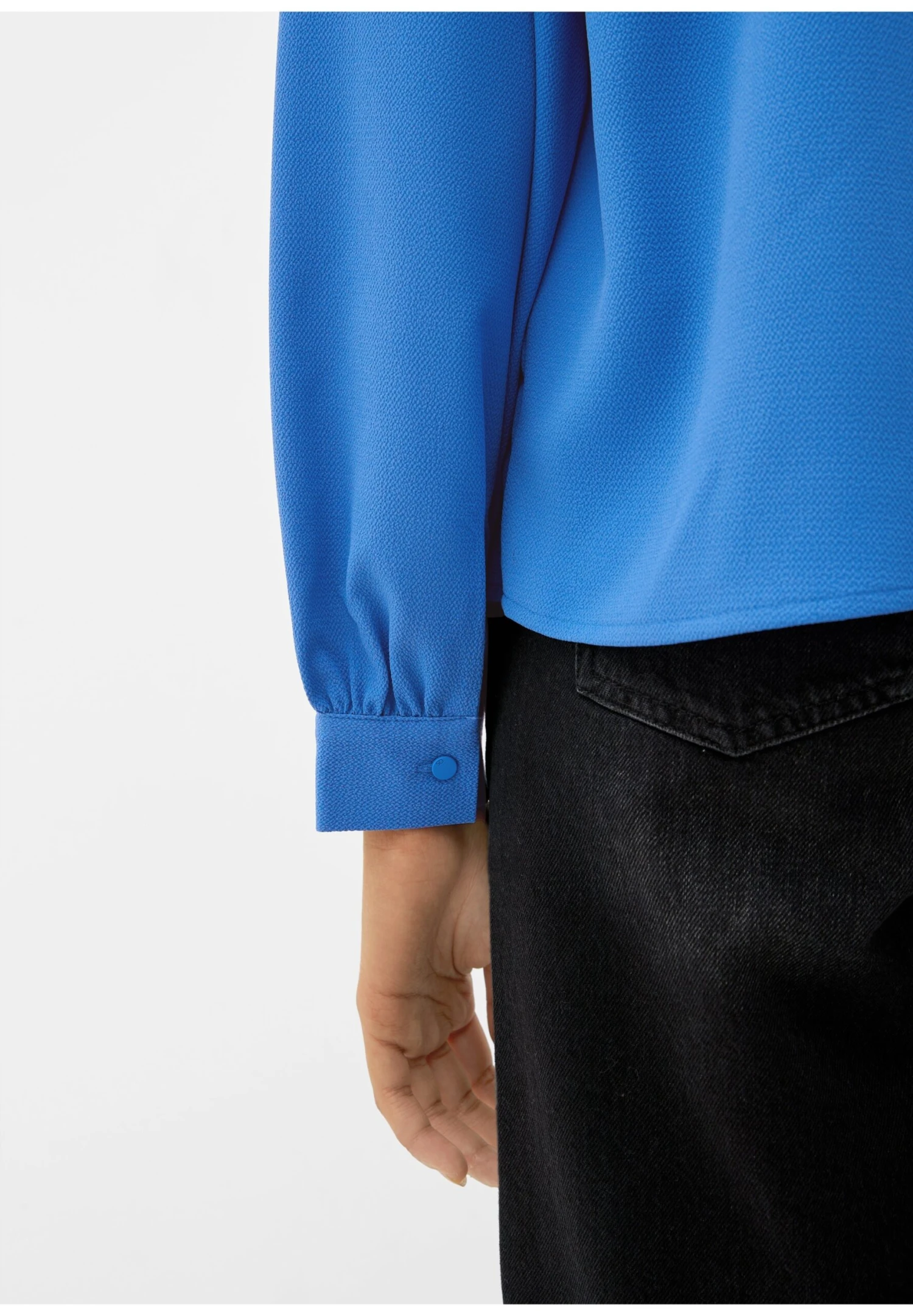 QS By S.Oliver LANGARM MIT STEHKRAGEN - Bluzka - Royalblau - obrazek 5