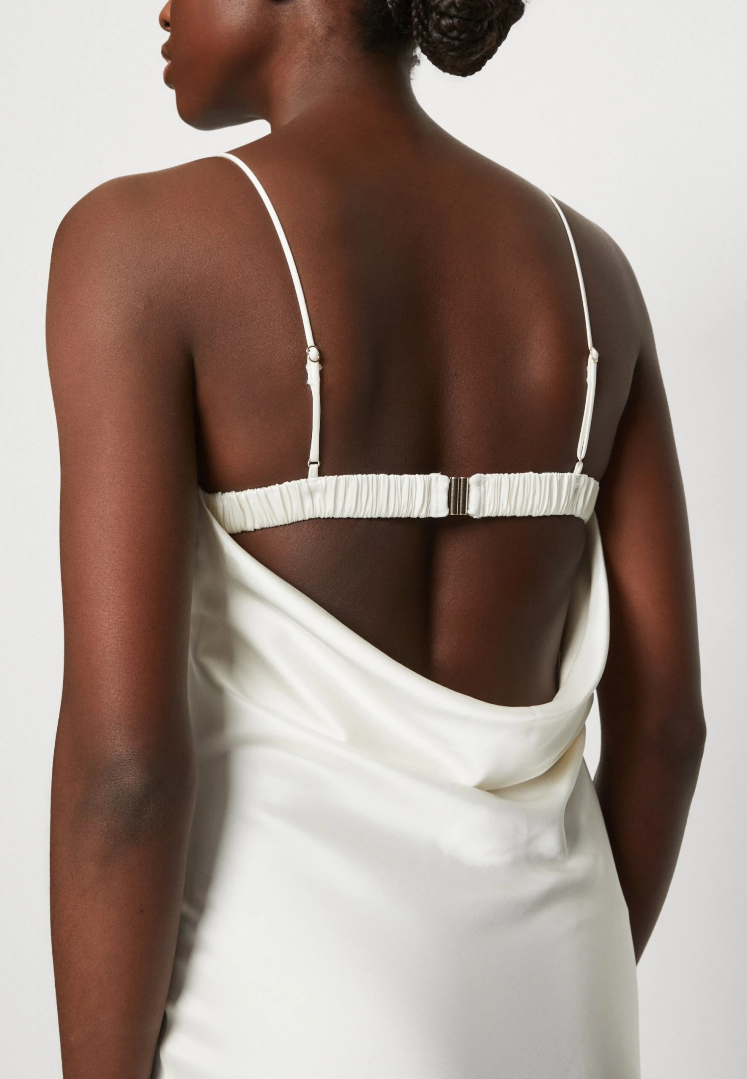 Abercrombie & Fitch SLIP MIDI DRESS - Sukienka Koktajlowa - Snow White - obrazek 6