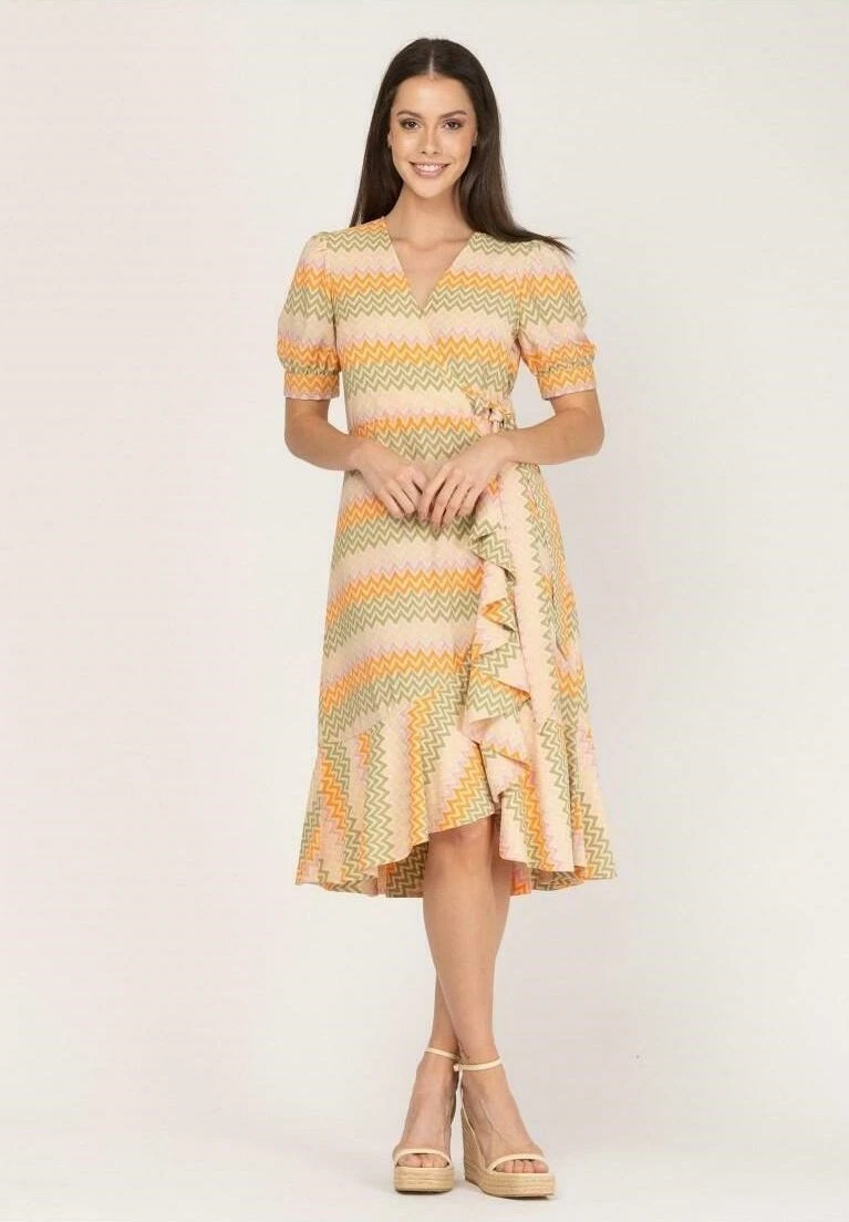 MIDI CRUZADO - Sukienka Letnia - Beige