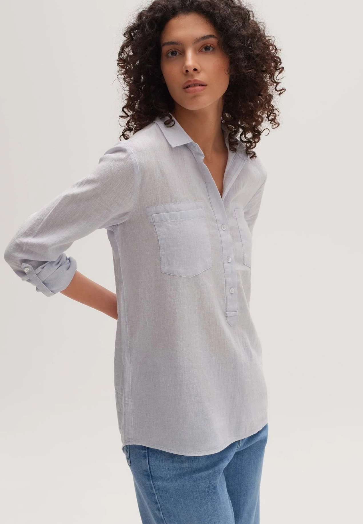 OPUS Bluzka - Preppy Blue