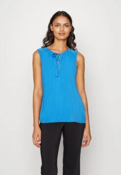 Edc By Esprit BUBBLE HEM - Bluzka - Bright Blue