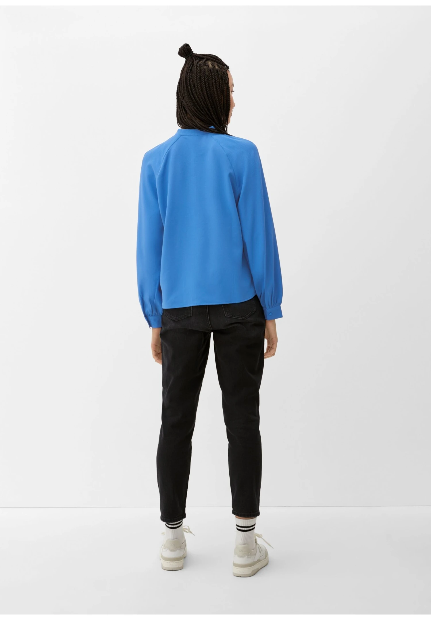 QS By S.Oliver LANGARM MIT STEHKRAGEN - Bluzka - Royalblau - obrazek 3