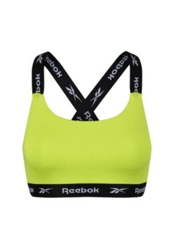 Reebok DOLLIE - Stanik Sportowy Z 艣rednim Wsparciem - Acid Yellow