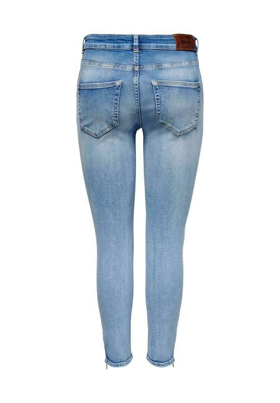 ONLY Jeansy Skinny Fit - Light Blue Denim - obrazek 2