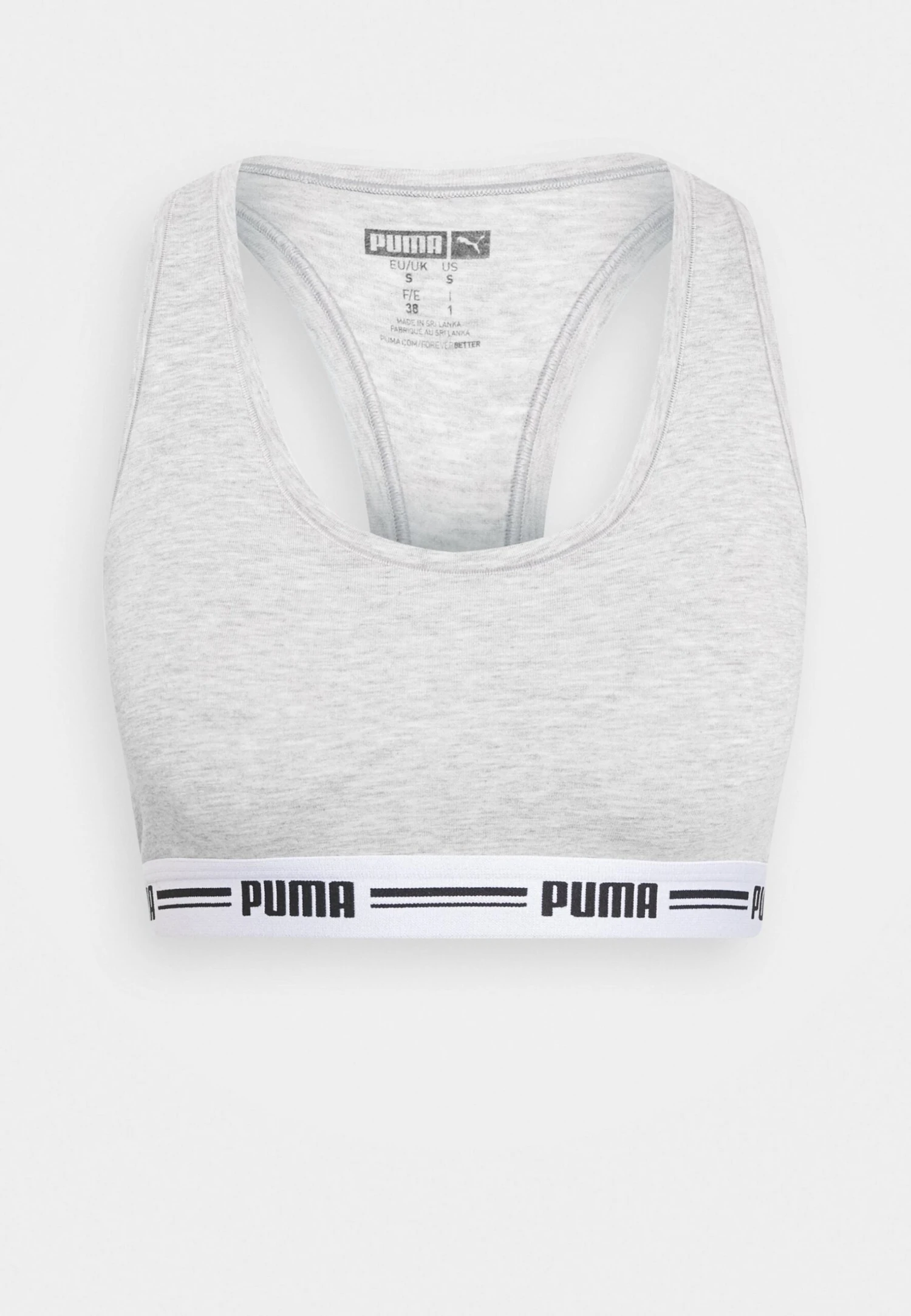 Puma RACER BACK - Biustonosz Bustier - Grey Melange - obrazek 5
