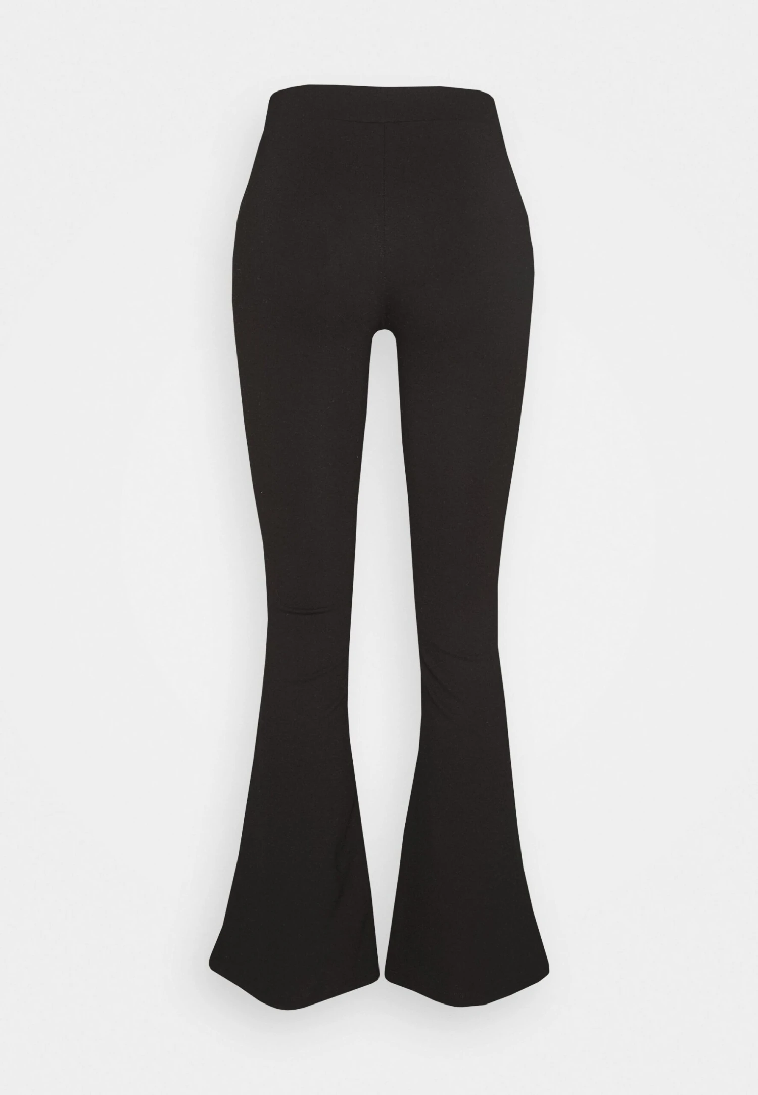 FLARE JERSEY TROUSERS - Spodnie Materiałowe - Black