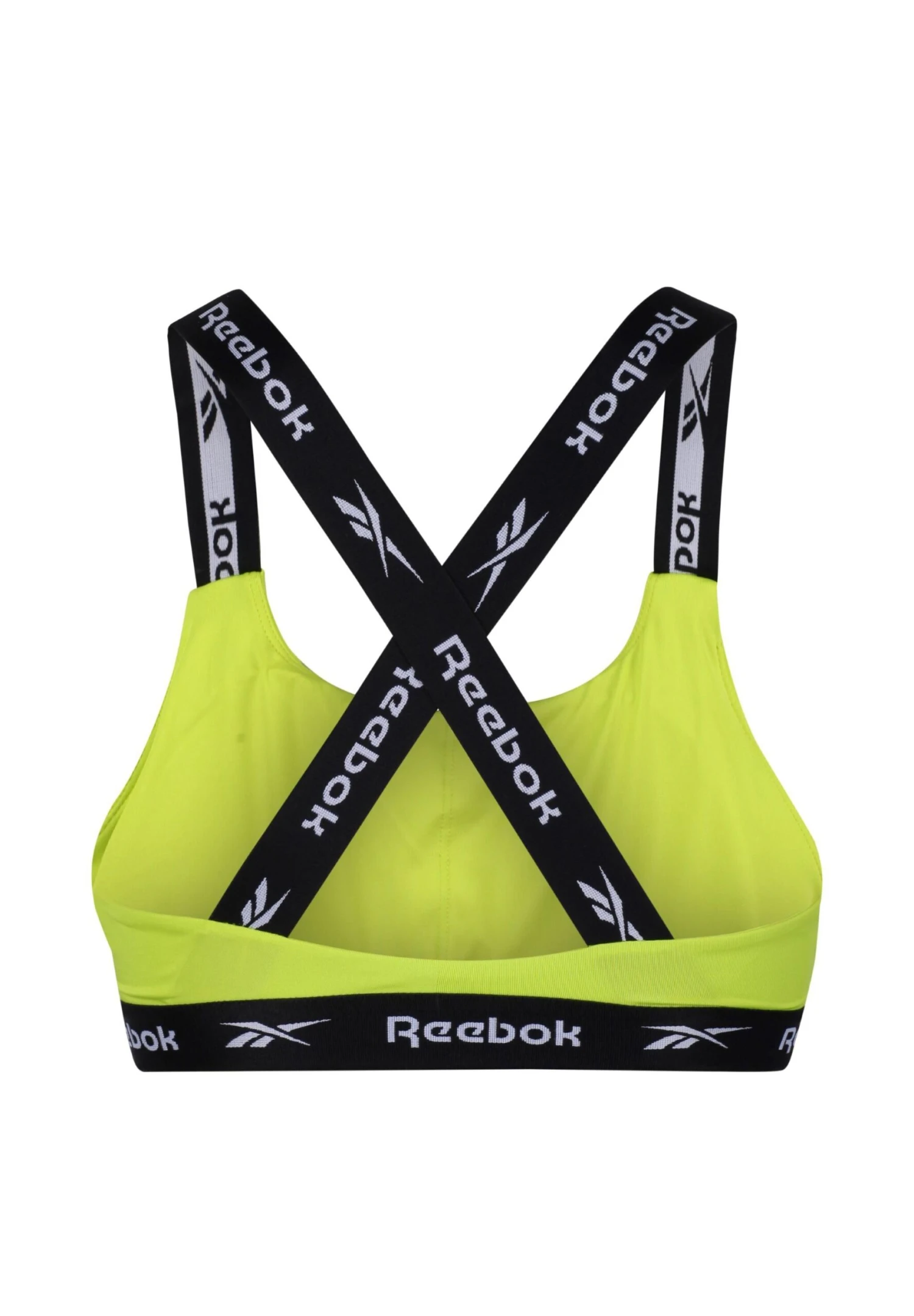 Reebok DOLLIE - Stanik Sportowy Z średnim Wsparciem - Acid Yellow - obrazek 2