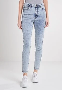 URBAN CLASSICS Jeansy Skinny Fit - Light Skyblue Acid Washed