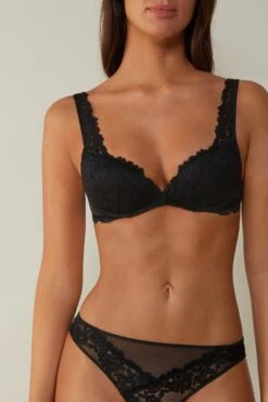 Intimissimi GIOIA PRETTY FLOWERS - Biustonosz Push-up - Schwarz