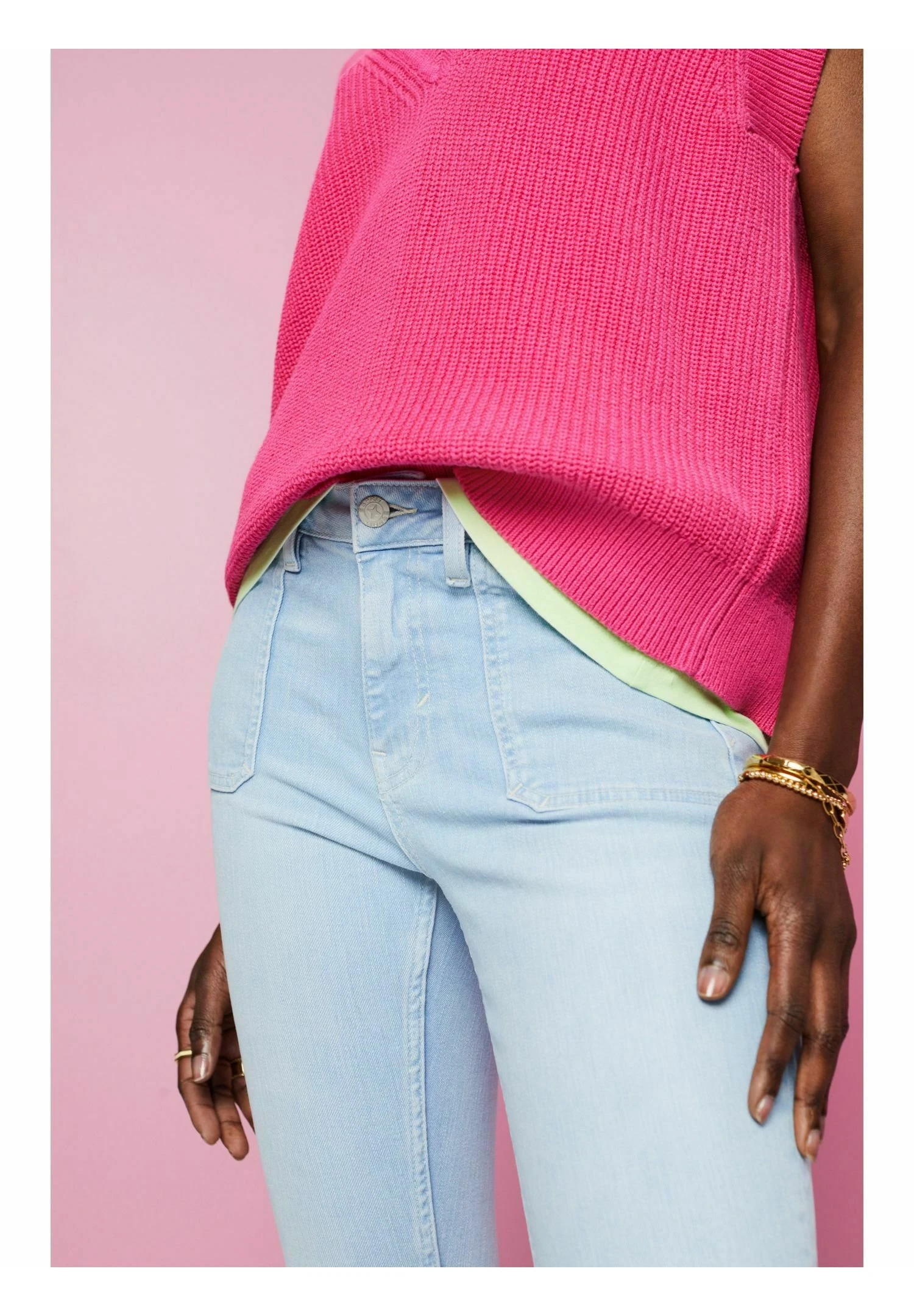 ESPRIT AUS MIT STRETCHKOMFORT - Jeansy Skinny Fit - Blue Bleached - obrazek 6