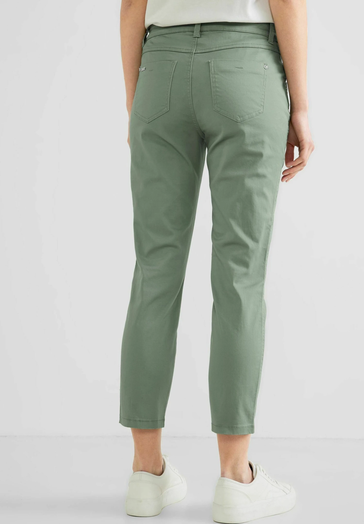 STREET ONE CASUAL FIT - Spodnie Materiałowe - Light Soft Olive - obrazek 3