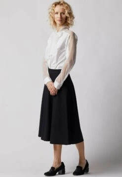 WITH GLITTERING PATTERNS - Spódnica Trapezowa - Black