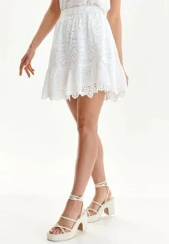 Spódnica Trapezowa - Biały