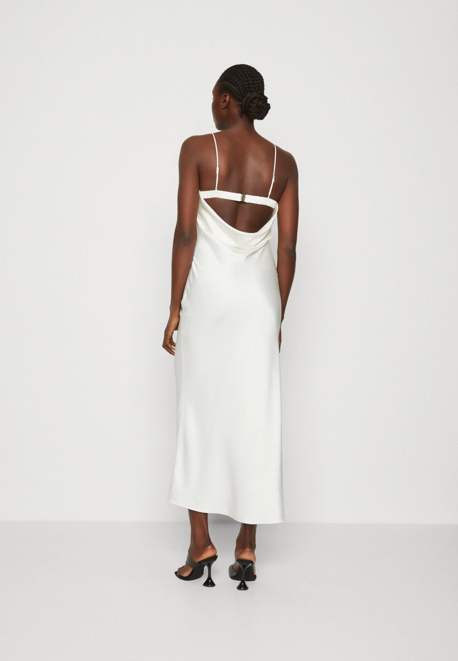 Abercrombie & Fitch SLIP MIDI DRESS - Sukienka Koktajlowa - Snow White - obrazek 3