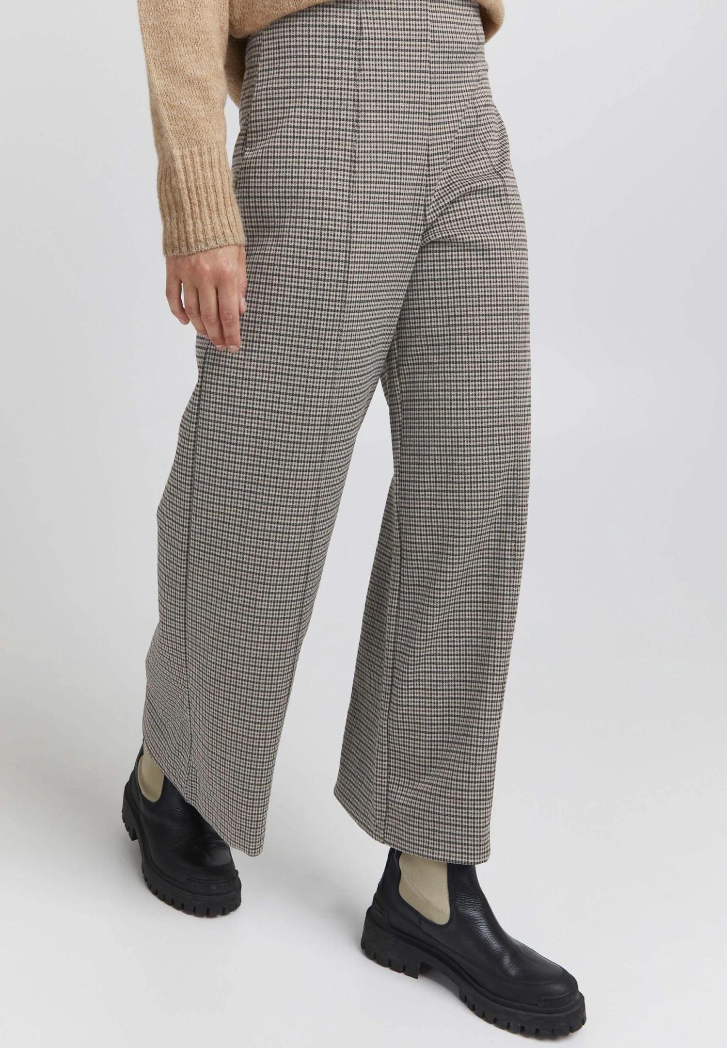 ICHI IHKATE CAMELEON - Spodnie Materiałowe - Mottled Beige