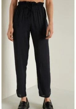 AVEC RAYURES - Spodnie Materiałowe - Nero